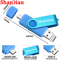 SHANDIAN wielofunkcyjna pamięć USB OTG szybki napęd USB 64GB 32GB Pen drive 3w1 Micro USB 2.0 darmowa TYPE-C adapter prezent 4